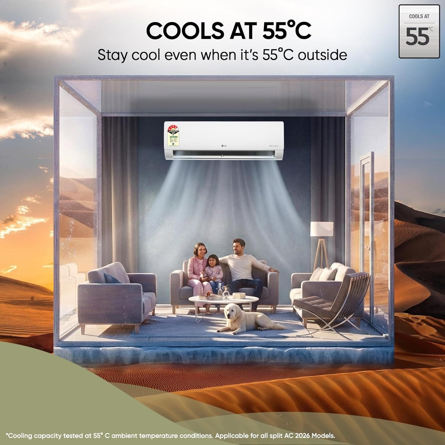 LG 1 Ton Dual Inverter AC