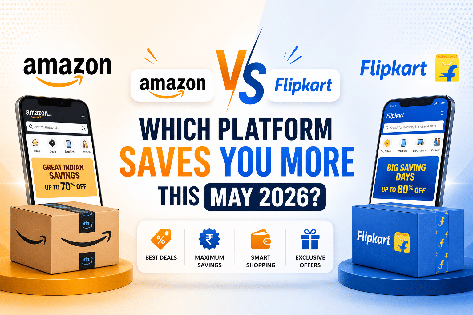 amazon vs flipkart which platfrom saves more in may 2026