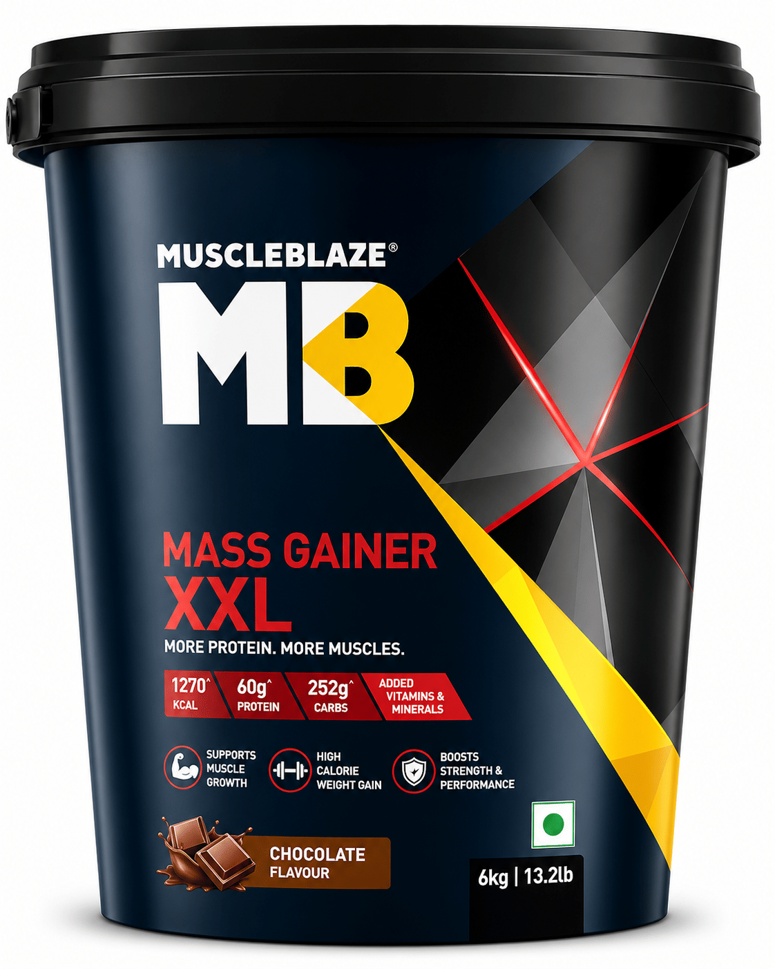 MuscleBlaze Mass Gainer XXL protein jar