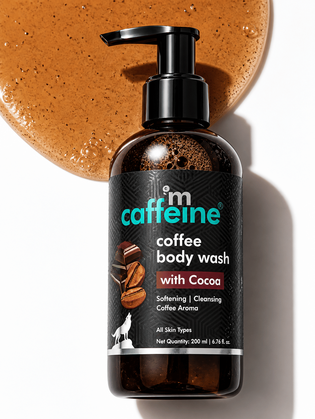 mCaffeine Coffee Body Wash with Cocoa 200ml bottle
