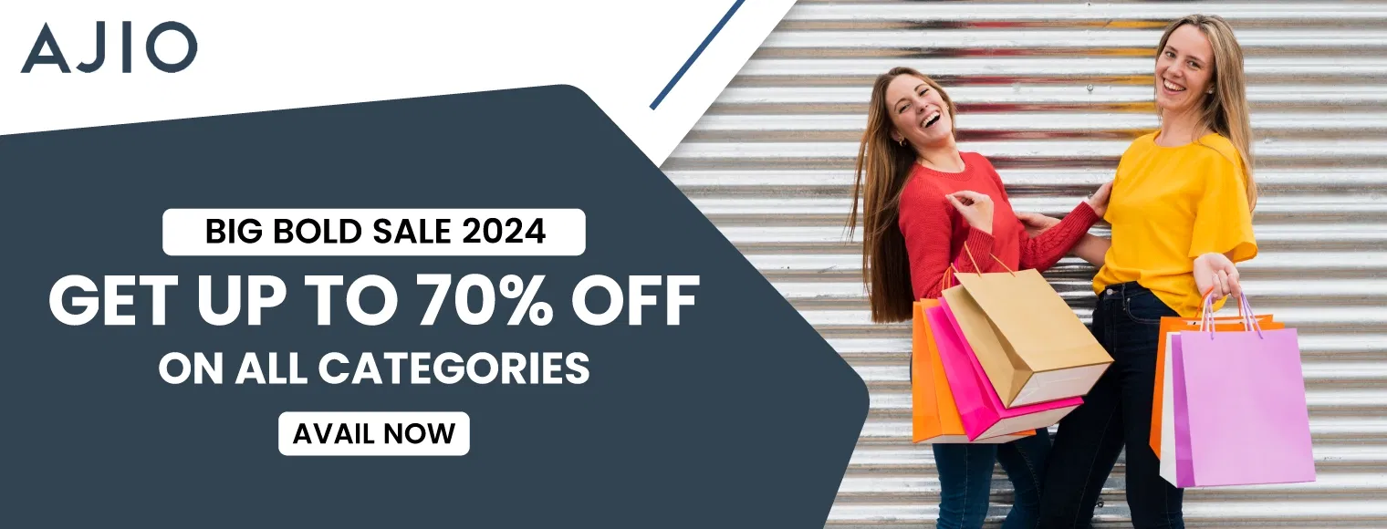 Up to 70% off on all categories with Ajio Big Bold Sale 2024