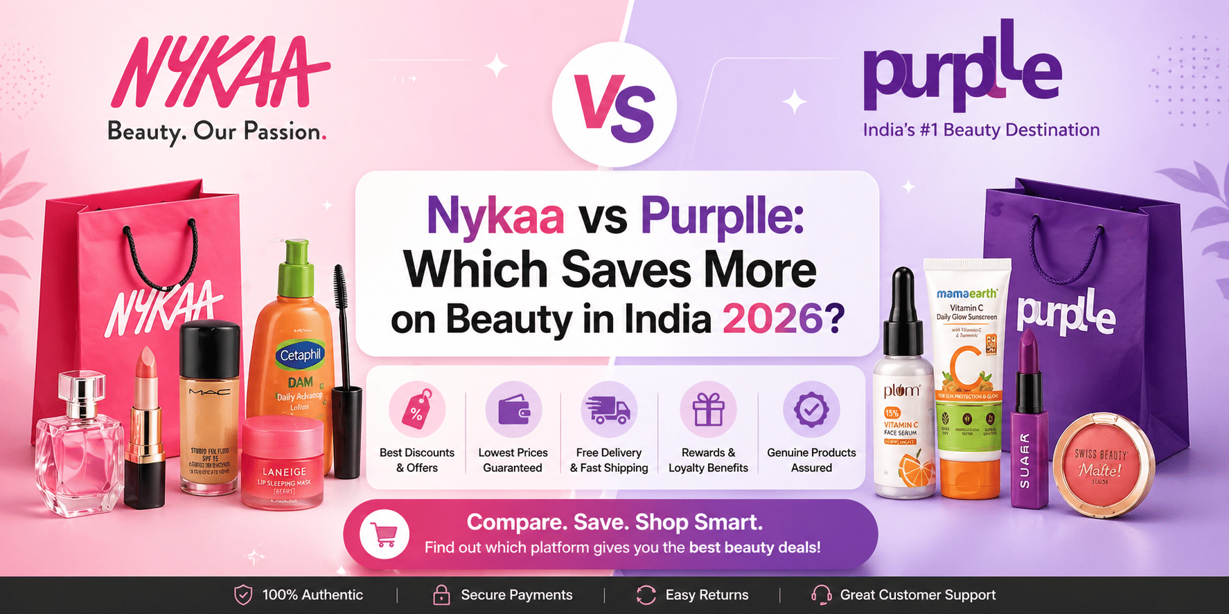 Nykaa vs Purplle: Which Saves More on Beauty in India 2026?