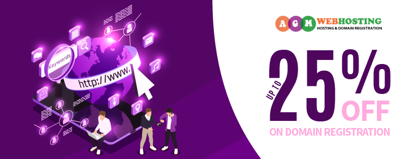 AGM Web Hosting Coupon Code: Get 25% off on Domain Registration