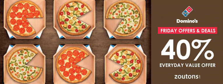 Domino’s Friday Offers 2021 | July Special: Flat 40% Discount on All Pizzas