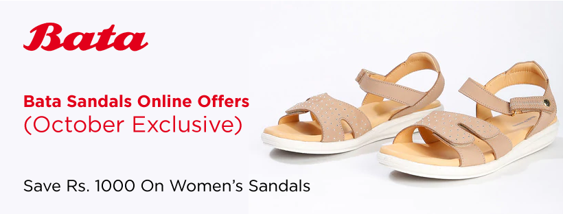 Bata Sandals Online Offers (October Exclusive): Save Rs. 1000 On Women’s Sandals