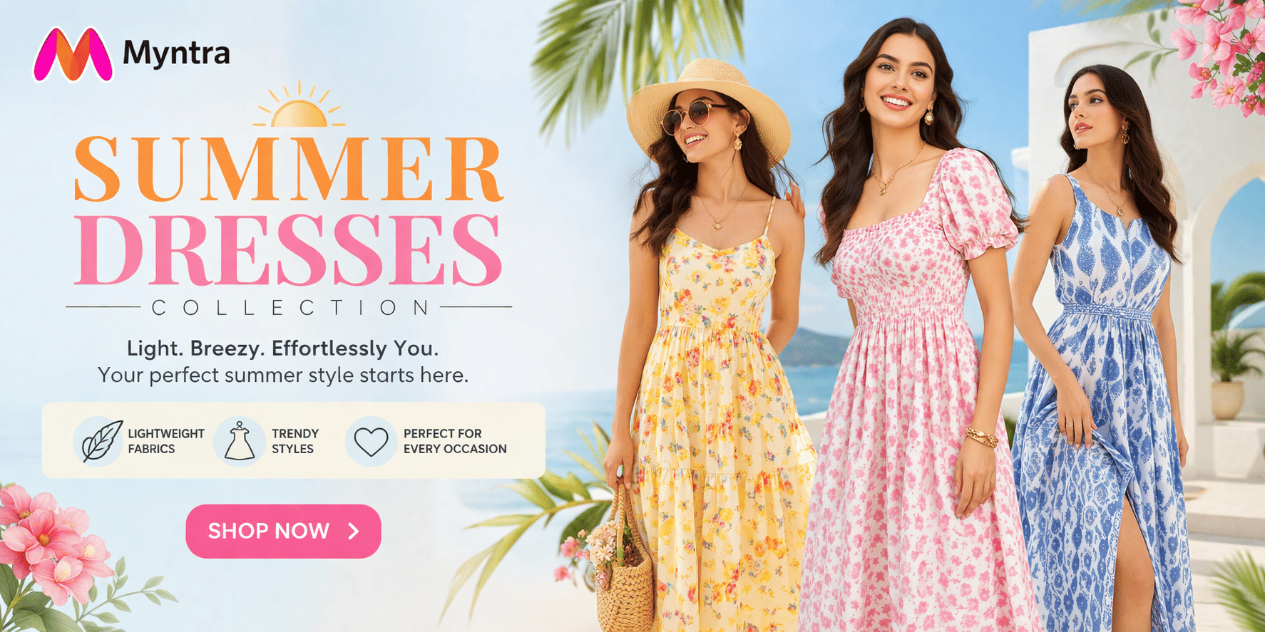 myntra summer dresses for women