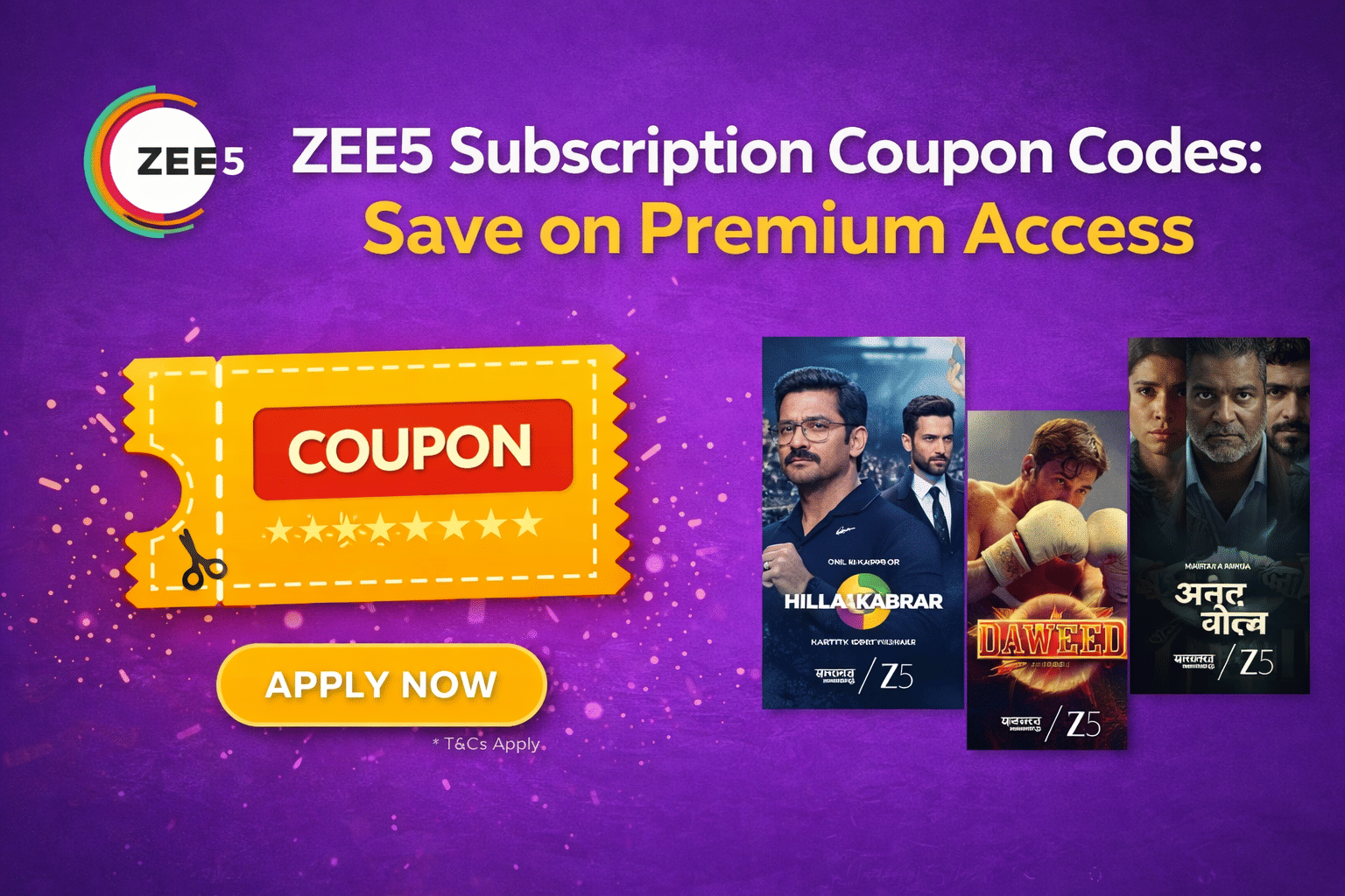 ZEE5 Subscription Deals : Save on Premium Access