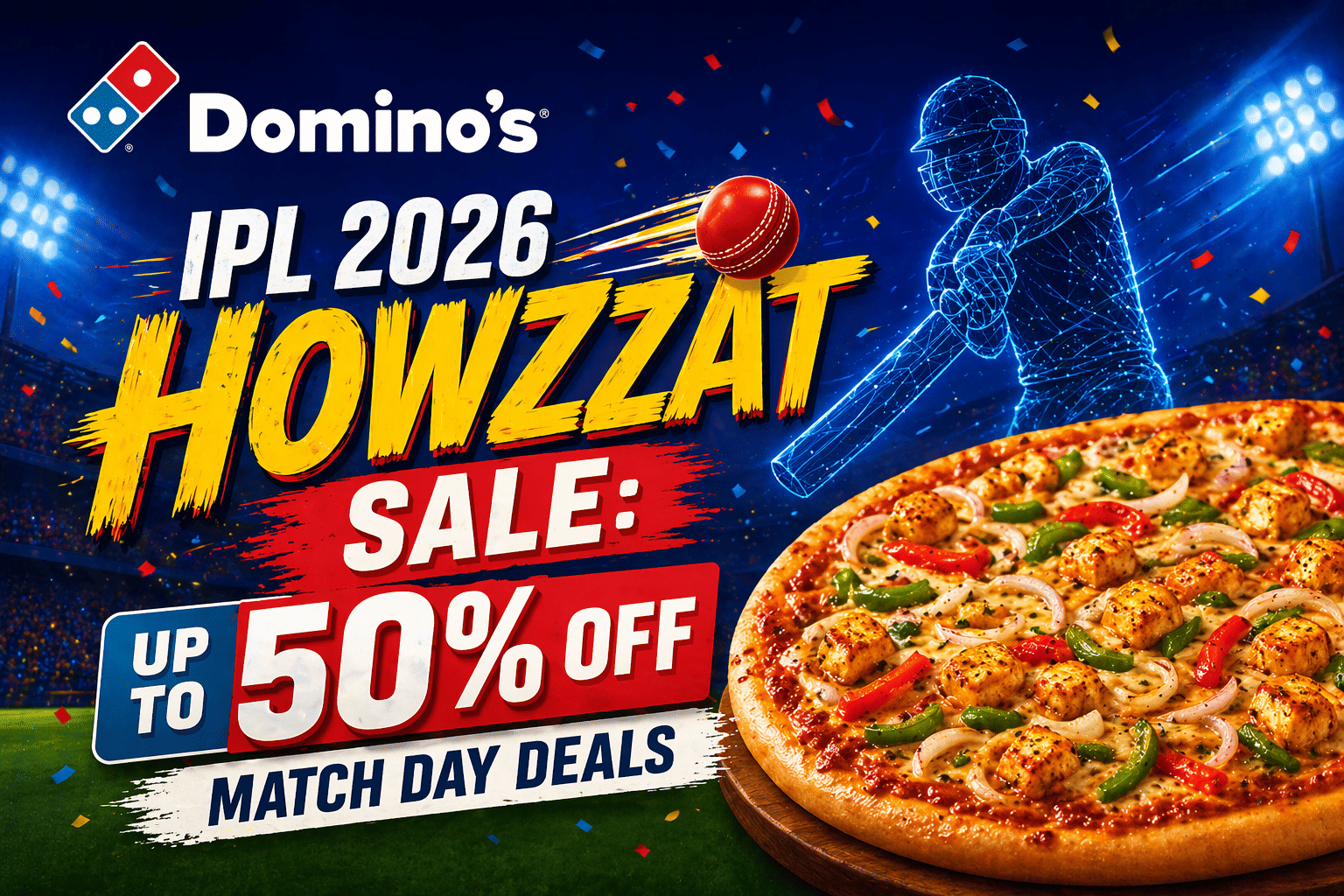 dominos ipl howzzat sale 2026