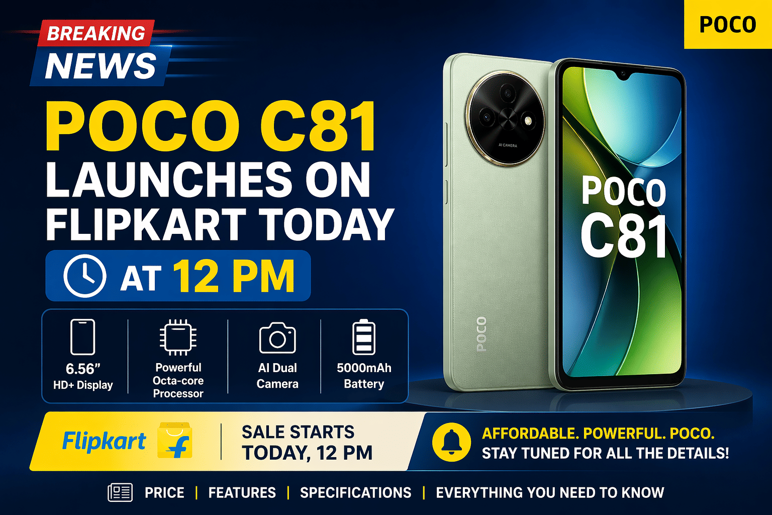 poco C81 launch on flipkart