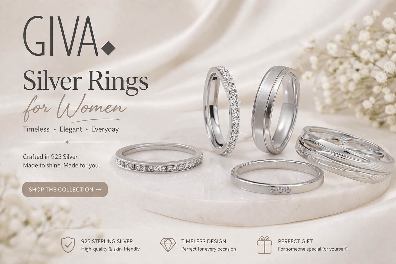 silver rings for women