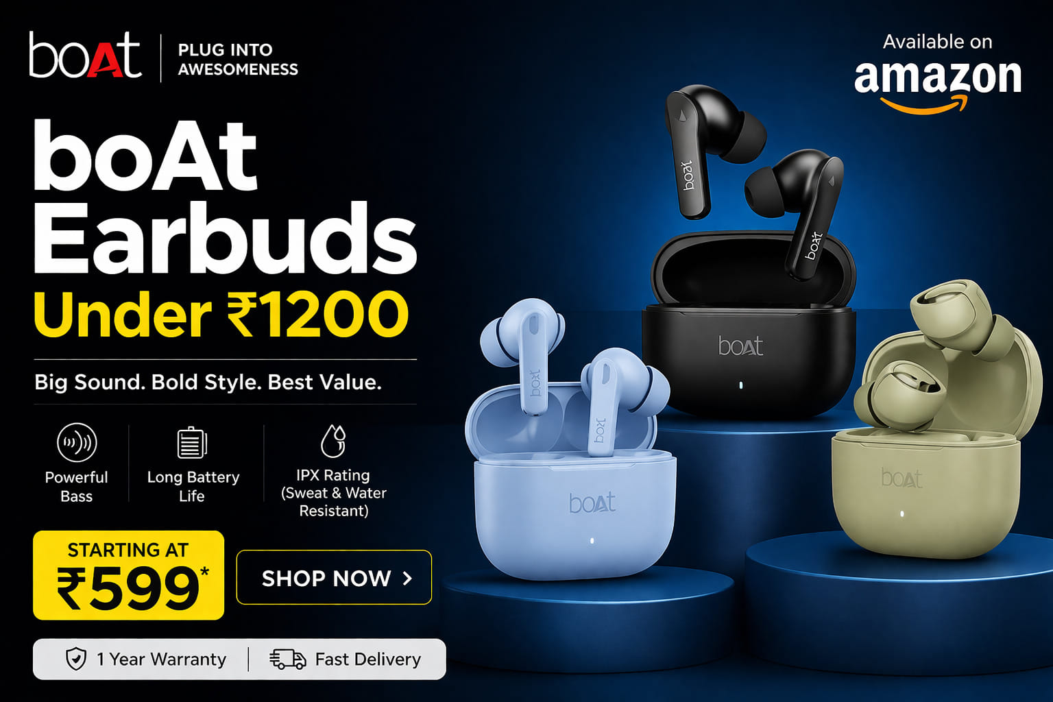 boat earbuds on amazon