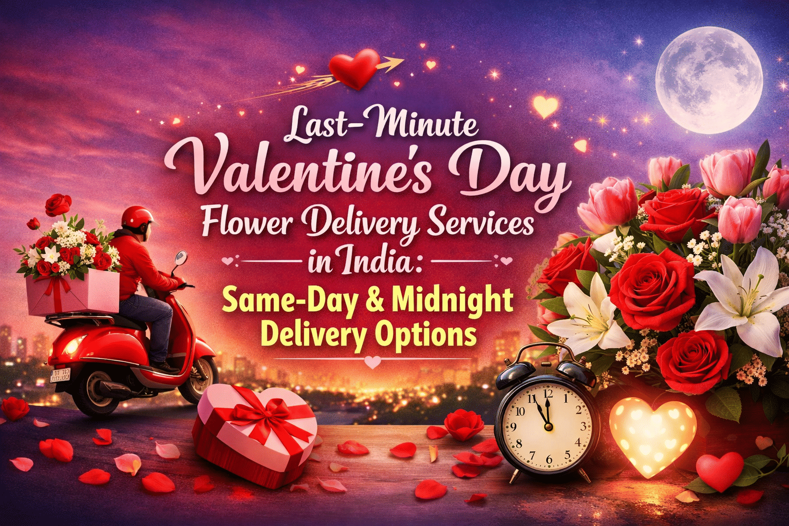 Same Day Flower Delivery in India: Best Valentine’s & Midnight Options