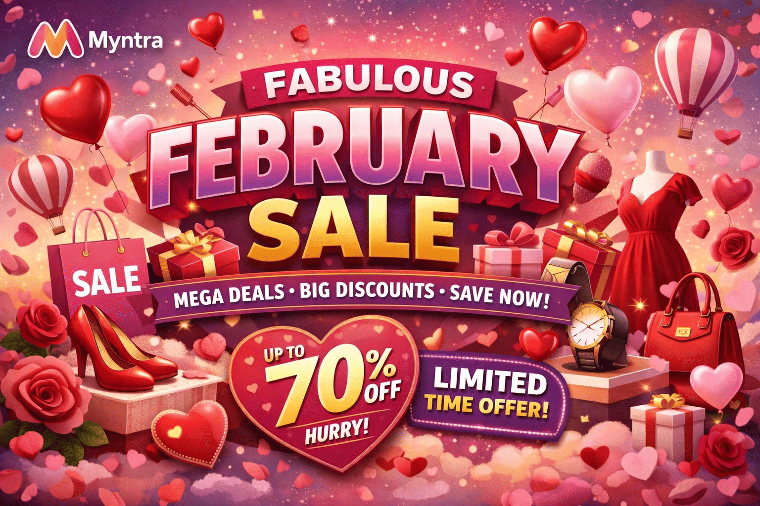 Myntra Upcoming Sales in February: Add to Heart Sale, Valentine’s Day Sale & Mantastic Sale