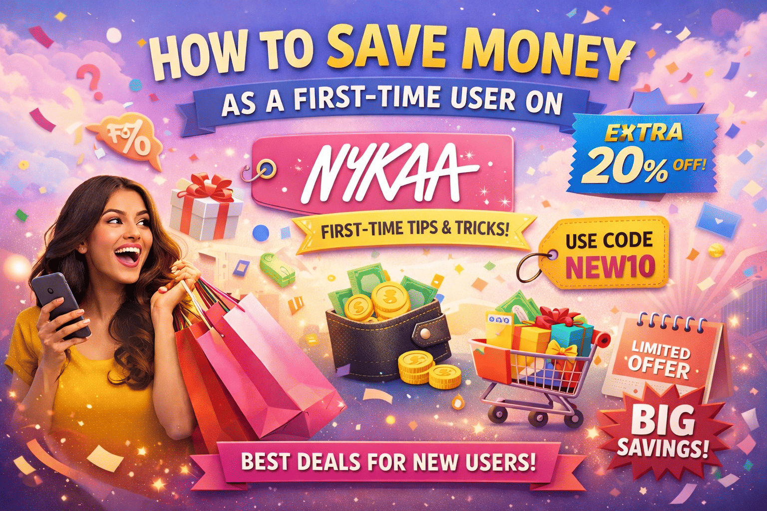 how to save on nykaa as a first time user