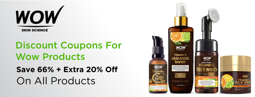 Discount Coupons For Wow Products : Save 66% + Extra 20% Off On All Products