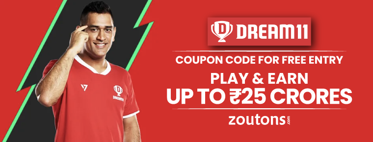 Dream 11 Coupon Code For Free Entry (August 2021): Play & Earn Up To Rs.25 Crores