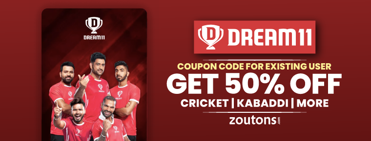 Dream11 Coupon Code For Existing User 2021(July Special): Get 50% Off On Cricket, Kabaddi & More