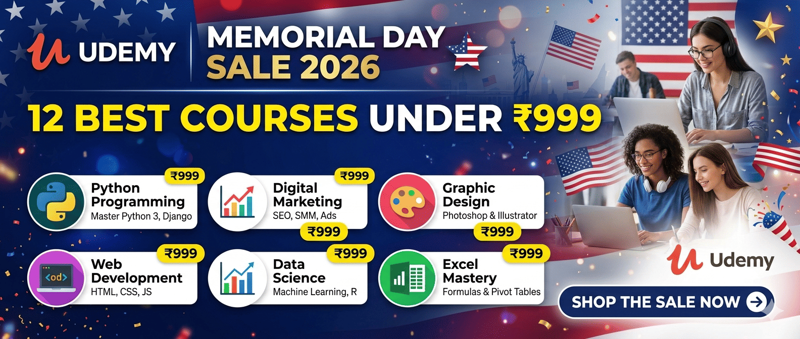 Udemy Memorial Day Sale 2026: Best Courses Under ₹999