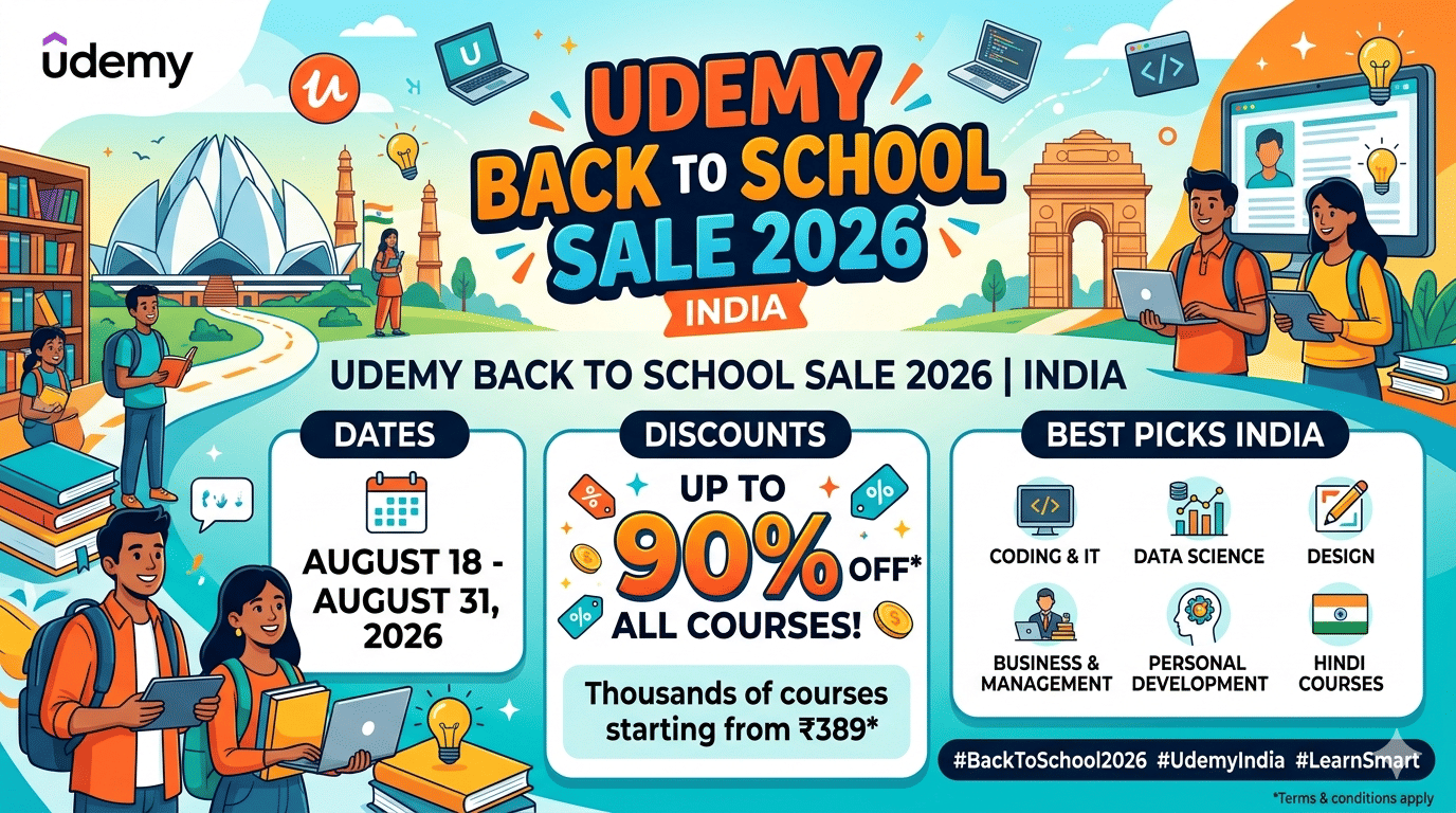 Udemy Back to School Sale 2026: Dates, Discounts & Best Picks India