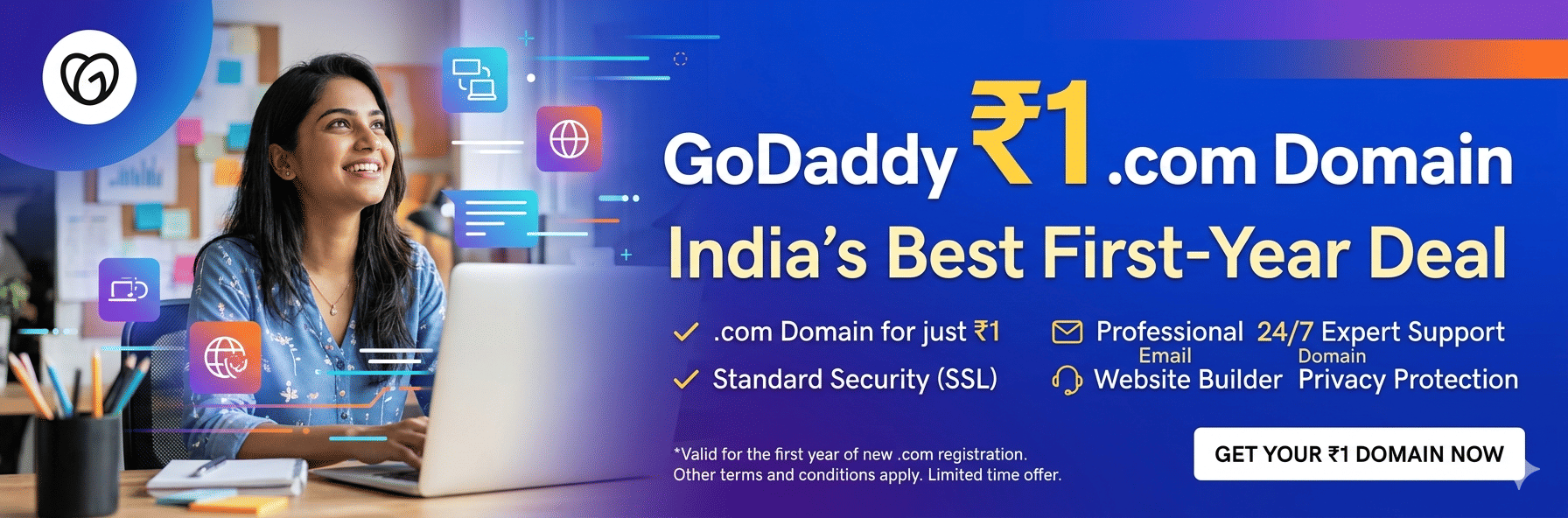 godaddy-com-domain-1-rupee-first-year-india