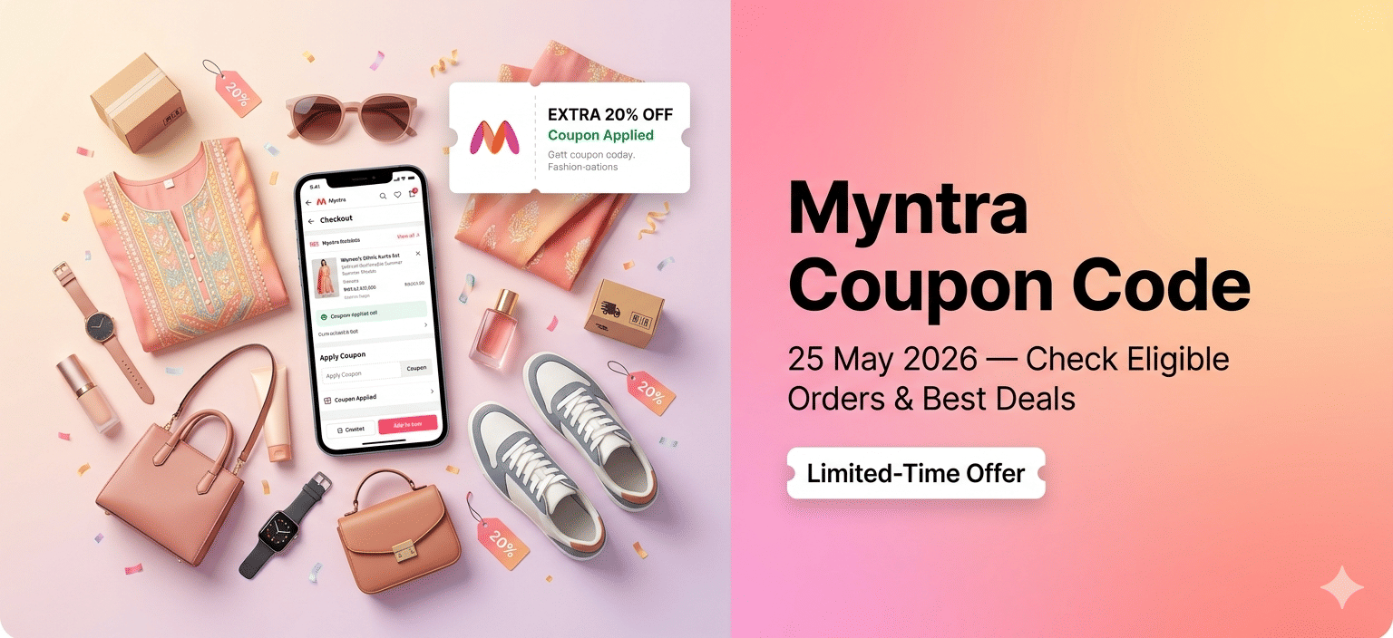 Myntra coupon code 25 May 2026 — which orders is it valid on