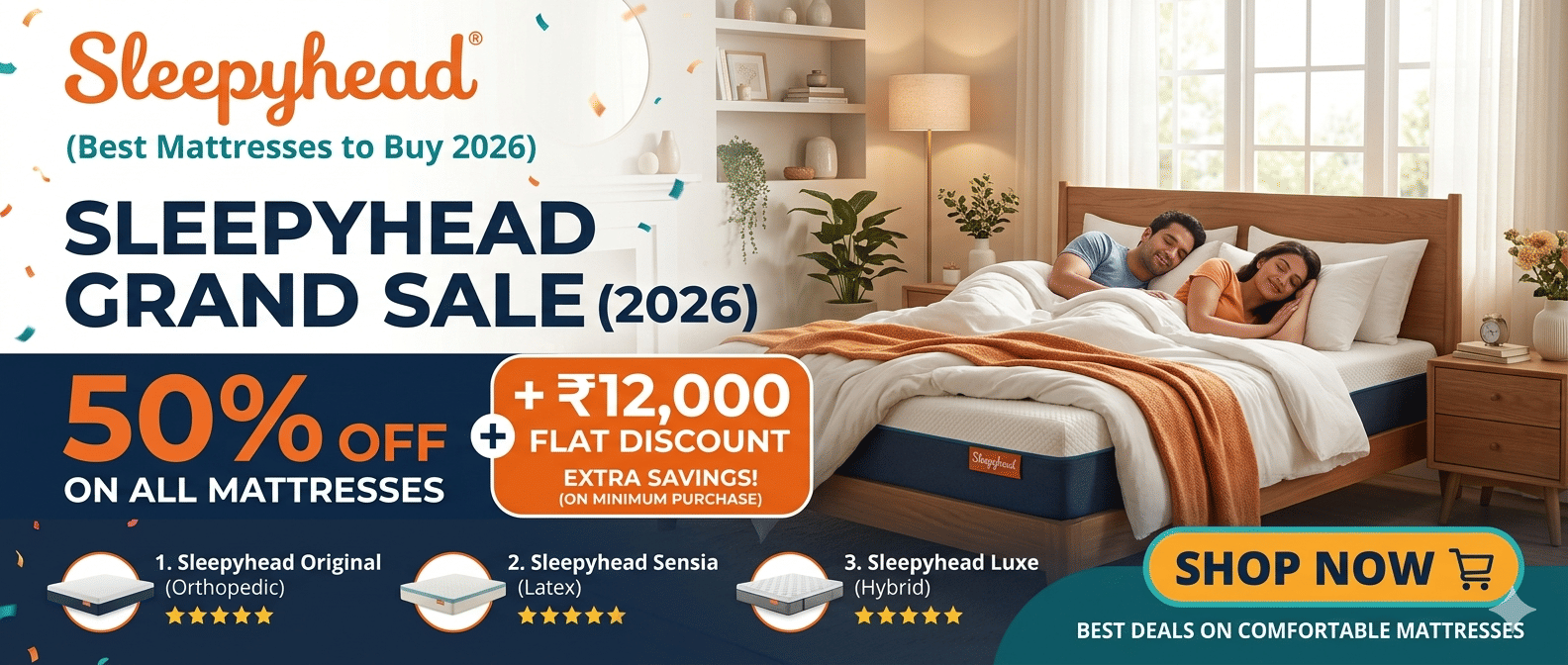 Sleepyhead 50% Off + ₹12,000 Flat Discount: Best Mattresses to Buy (2026)