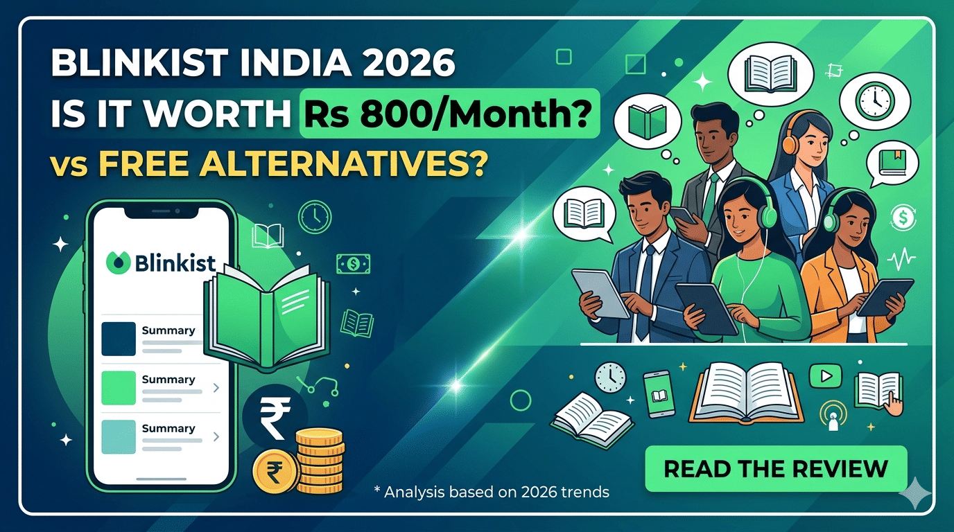 Blinkist Subscription India 2026: Is It Worth Rs 800/Month vs Free Alternatives?