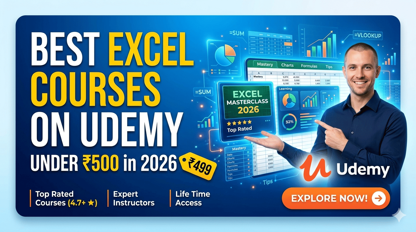 Best Excel Courses on Udemy Under ₹500 in 2026 India
