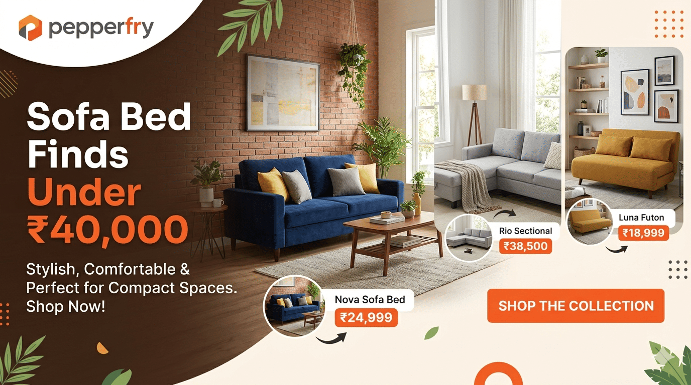 pepperfry sofa bed finds under ₹40,000