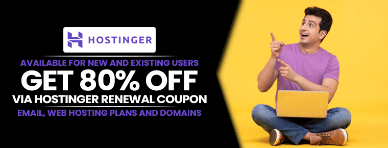 Hostinger Renewal Coupon (November 2022) : Get 80% Off + Free ...