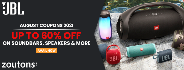 JBL August  Coupons 2021 | Up To 60% Off On Soundbars, Speakers & More