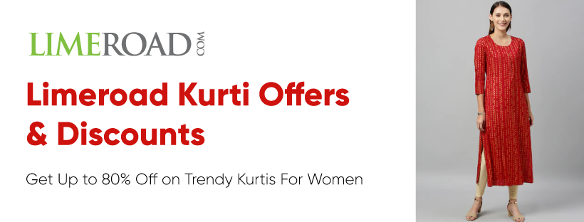 Limeroad Kurti Offers & Discounts For October : Get Up to 80% Off on Trendy Kurtis For Women
