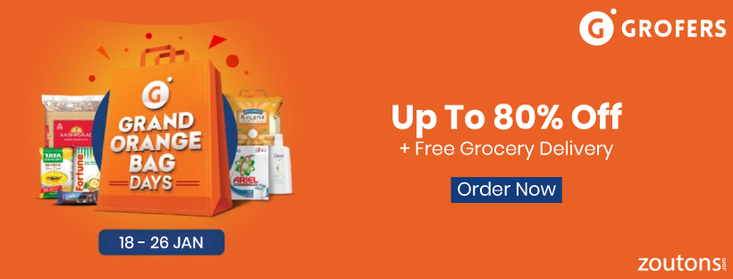 Grofers Orange Bag Days Sale 2021: Get Up To 90% Off + Free Shipping On All Orders