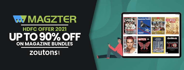 Magzter HDFC Offer 2021 | May : Up To 90% Off On Magazine Bundles