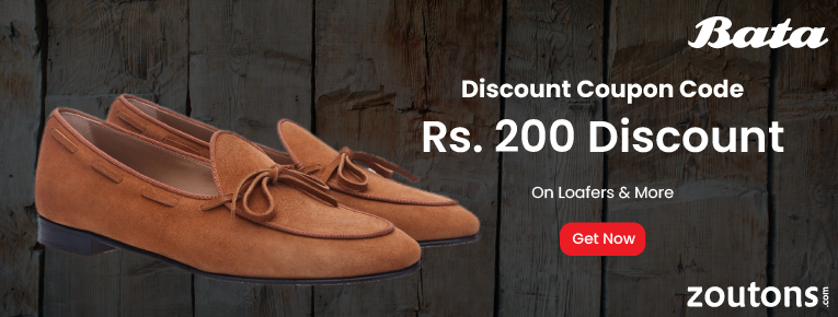 Bata Discount Coupon Code 2020 (December ): Get Rs. 200 Discount On Loafers & More
