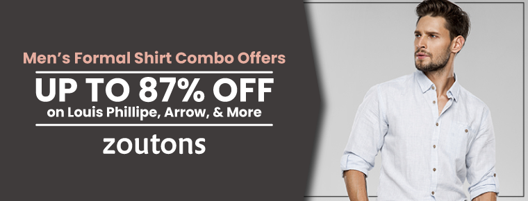Men’s Formal Shirt Combo Offers | June 2021: Get Up To 87% Off on Louis Phillipe, Arrow, & More