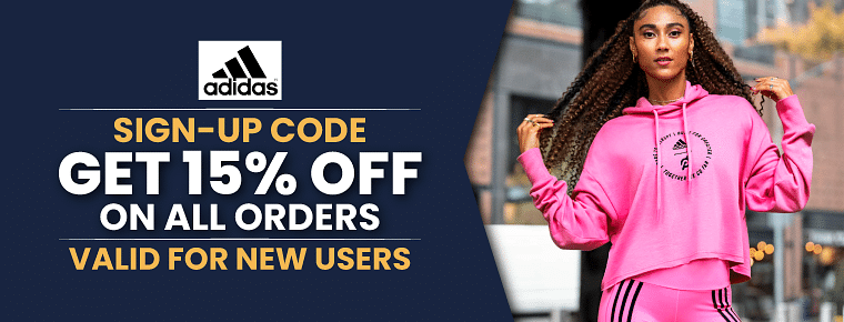 Adidas Sign Up Offer (December Flat 15% Off On Your Orders + Free Shipping