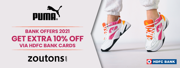Puma Bank Offers | July 2021 | Get Extra 10% Off Via HDFC Bank Cards