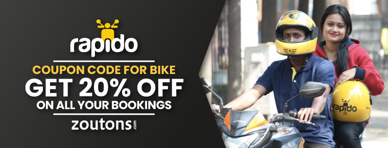Rapido Coupon Code For Bike | July 2021 | Get 20% Off On All Bookings