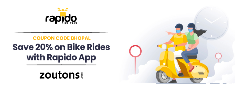 Rapido Coupon Code Bhopal | July 2021 | Save 20% on Bike Rides with Rapido App