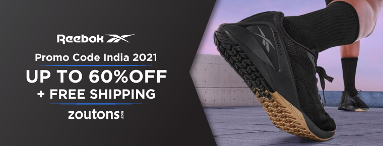 Reebok Promo Code India February 2021: Max. 60% Off + Free Shipping