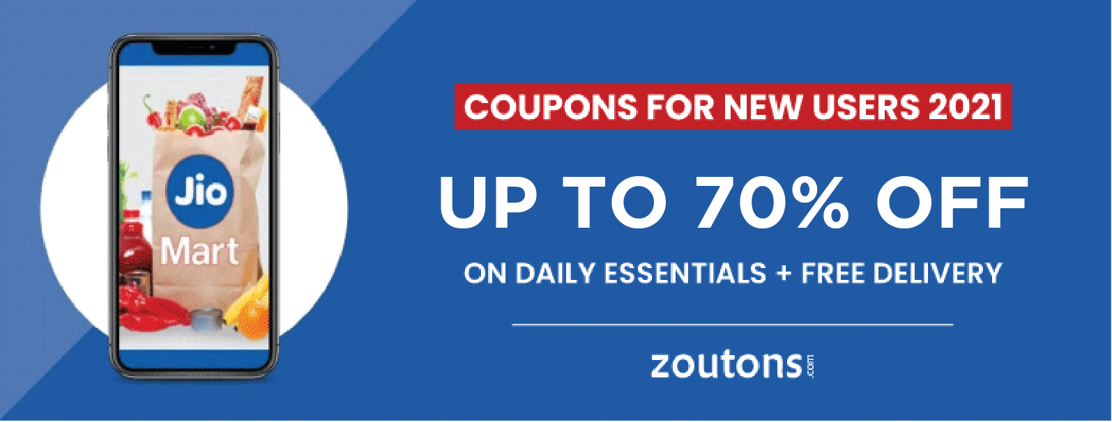 Jio Coupon Code Today First Time  (May 2021): Up To 70% Off On Daily Essentials + Free Delivery