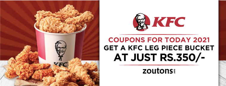 KFC Coupons For Today 2021 (April Specials): Get KFC Leg Piece Bucket At Just Rs.350/-