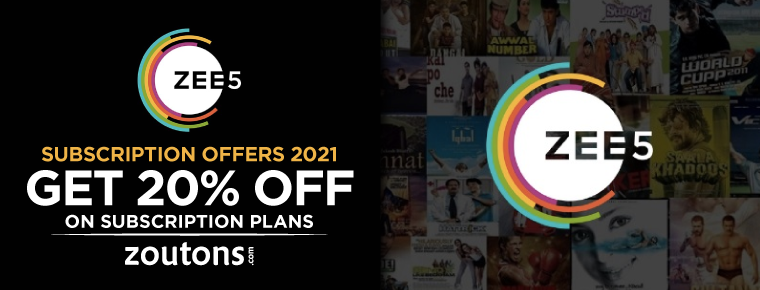 Zee5 Subscription Offers 2021(July Special): Flat 50% Off On Zee5 Subscription Plans