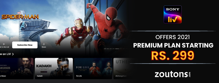 SonyLIV Premium Offers 2021 (July Special) Premium Plan Starting At Rs. 299