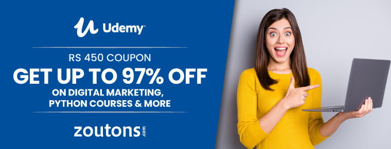 Udemy 450 Rs Coupon (August 2021) | Get Up To 97% Off On Digital Marketing, Python Courses & More