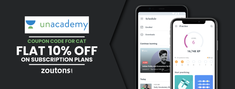 Unacademy Coupon Code For CAT| August 2021| Flat 10% Off On CAT & Other Courses
