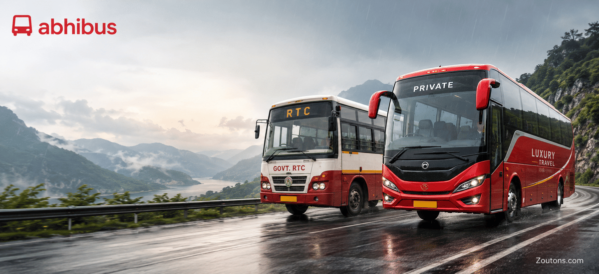 Govt RTC vs Private Buses on AbhiBus: Cheapest Monsoon Seat 2026