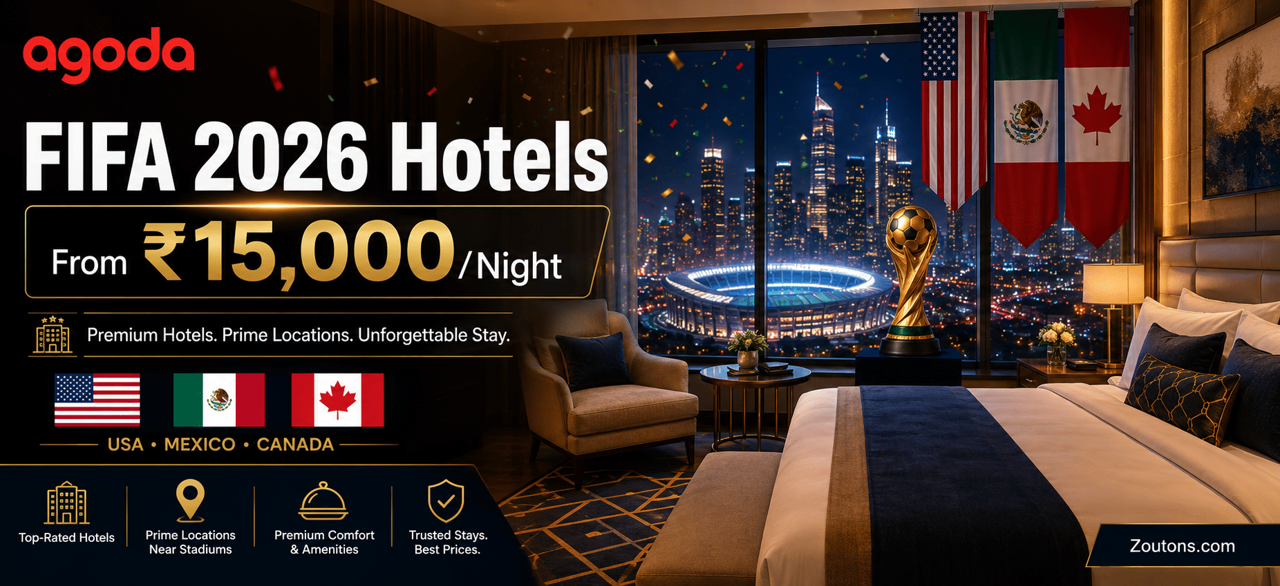 FIFA World Cup 2026 Hotels on Agoda: Price Guide From Rs. 15,000/Night