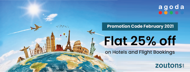 Agoda Promotion Code (Feb 2021) : Flat 25% off on Hotels and Flight Bookings